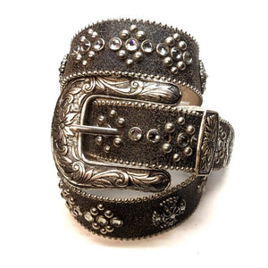 b.b. Simon "Faded Black" Crystal Belt - Dudes Boutique