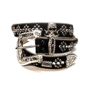 b.b. Simon "Black Pony Hair Pirate" Crystal Belt - Dudes Boutique