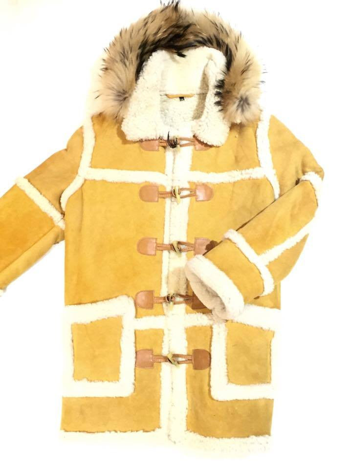 Jakewood Duffle Shearling Coat with Mink Hood - Dudes Boutique