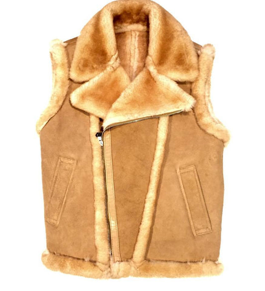 Jakewood Dune Suede Shearling Vest - Dudes Boutique