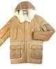 Jakewood - Brown & Cream Shearling With Hood - Dudes Boutique
