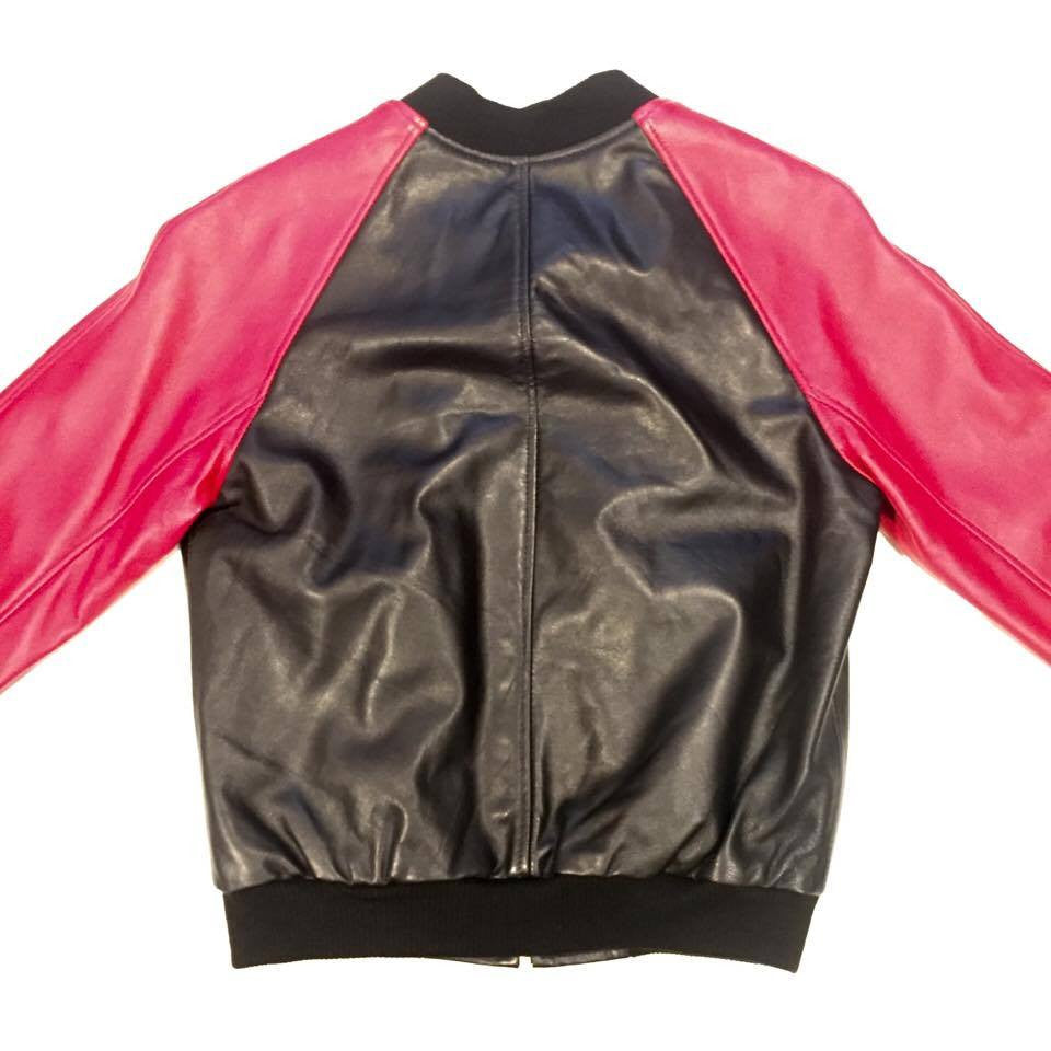 G-Gator Black/Red Lambskin Varsity Jacket - Dudes Boutique