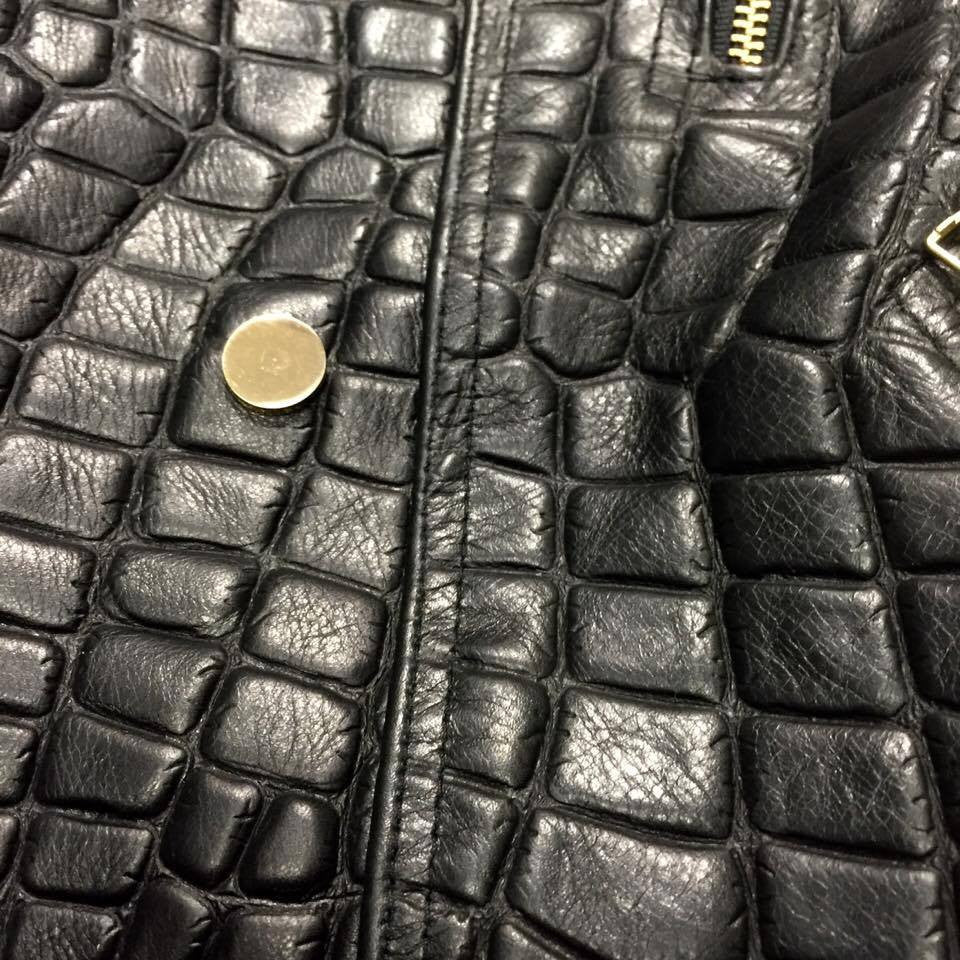 G-Gator Alligator Embossed Lambskin Moto Jacket - Dudes Boutique