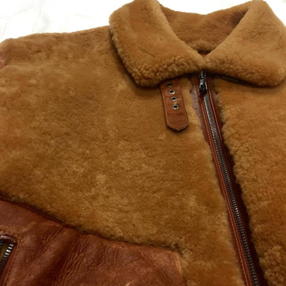 Jakewood Dune Suede Finish Shearling Bomber Jacket - Dudes Boutique