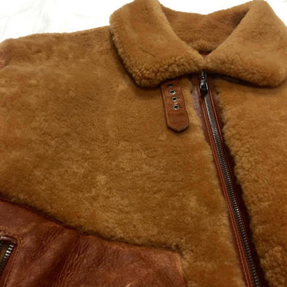 Jakewood Dune Suede Finish Shearling Bomber Jacket - Dudes Boutique