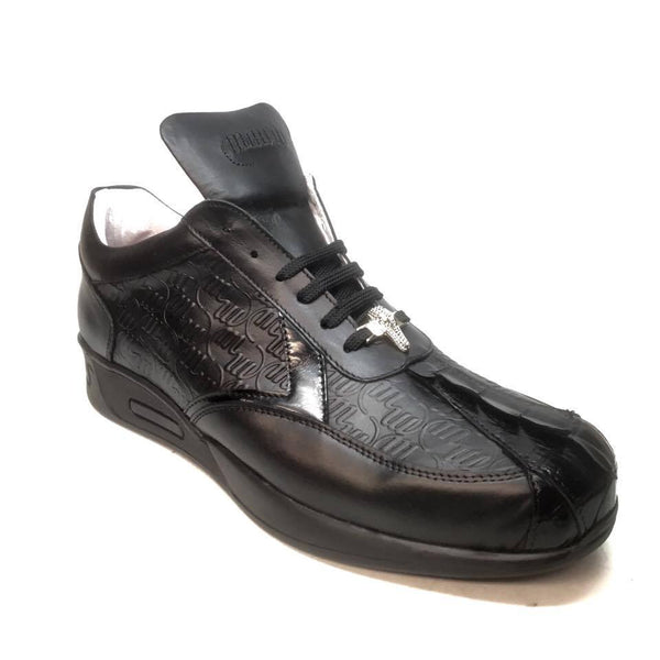 Mauri M770/1 Black Crocodile Tail Sneakers - Dudes Boutique