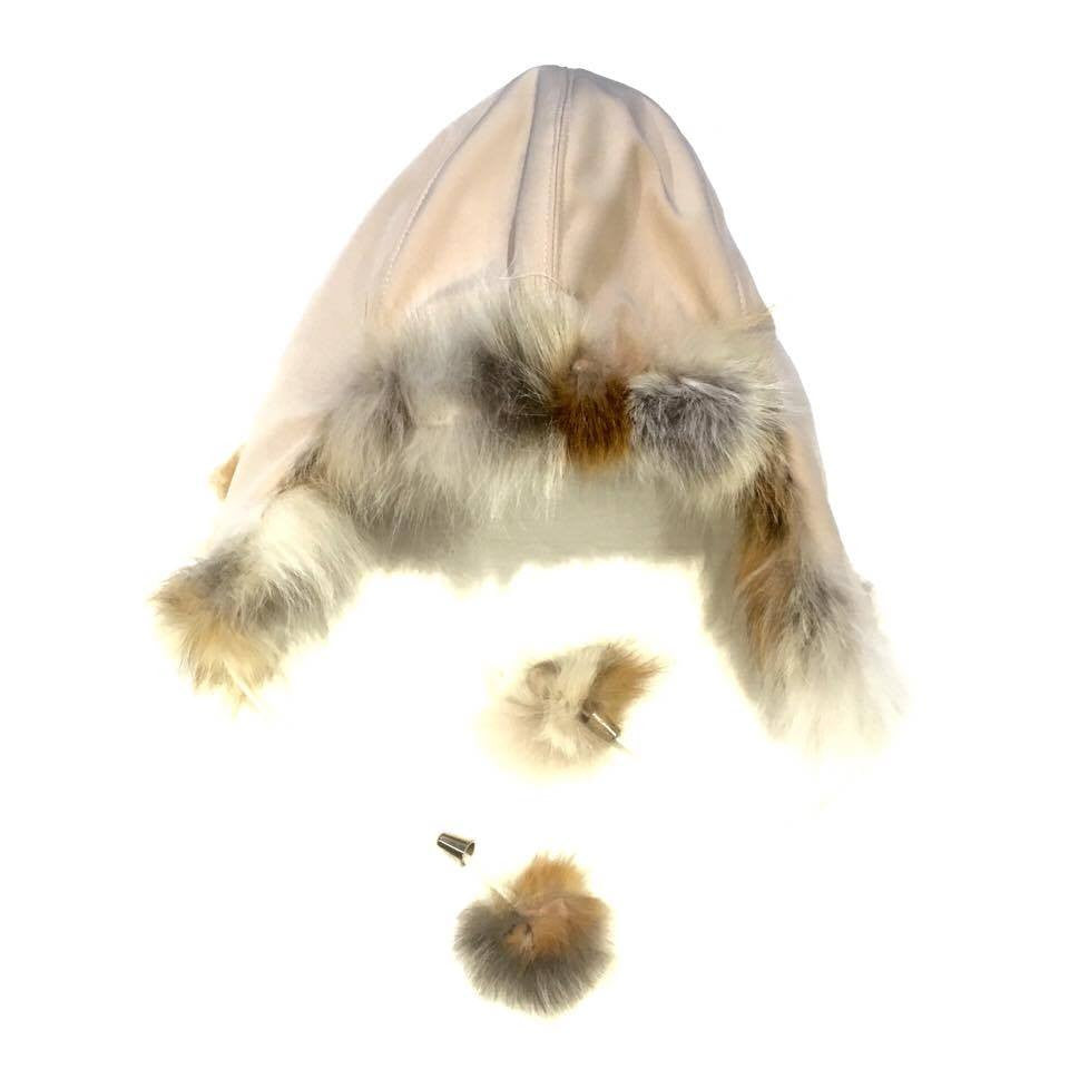 Natural Red Fox Aviator Hat - Dudes Boutique