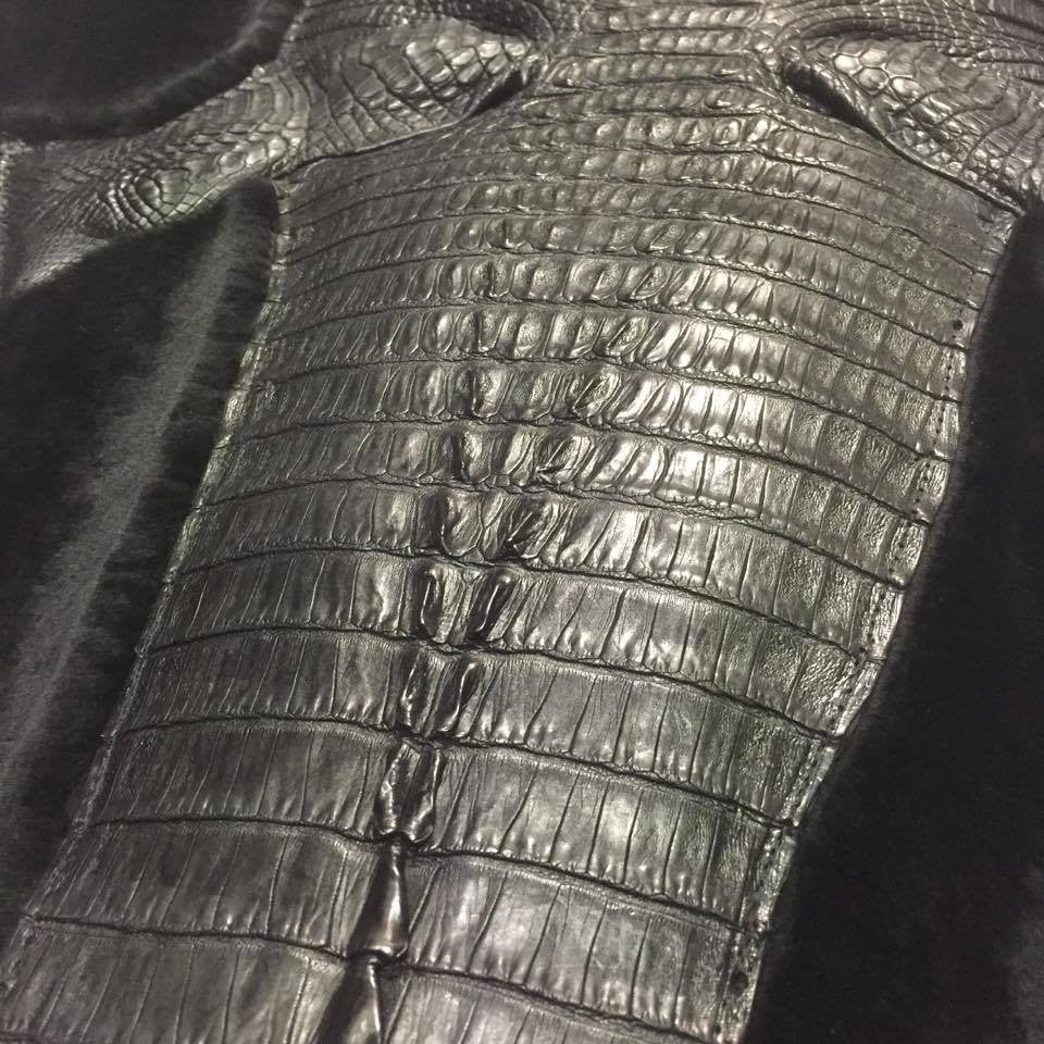 G-Gator Full Alligator Body Hooded Mouton Vest - Dudes Boutique