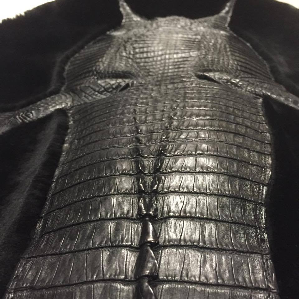 G-Gator Full Alligator Body Hooded Mouton Vest - Dudes Boutique