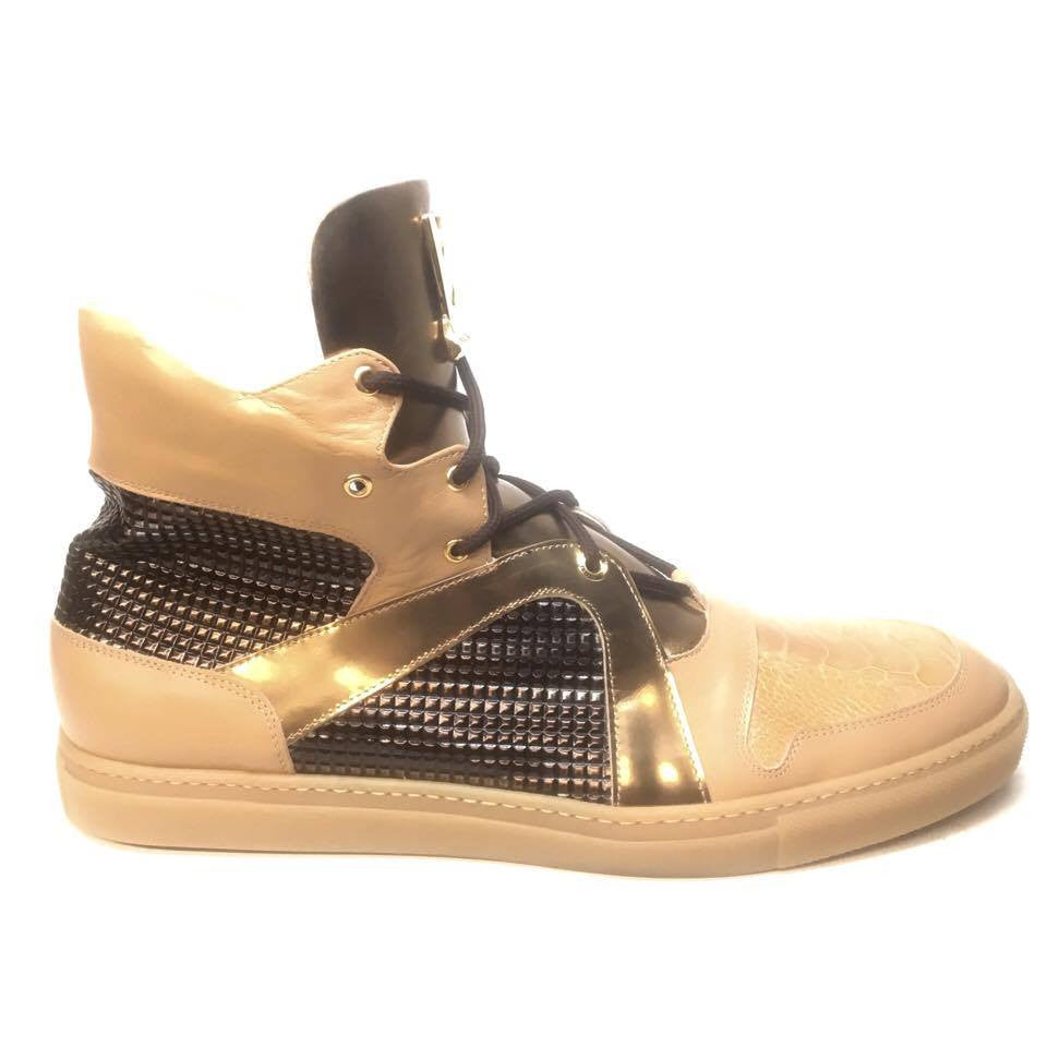Mauri 6113/2 Men`s Ostrich/Calf Sneakers - Dudes Boutique