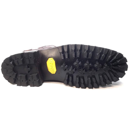 Safari Chocolate Ostrich Quill Combat Ankle Boots - Dudes Boutique