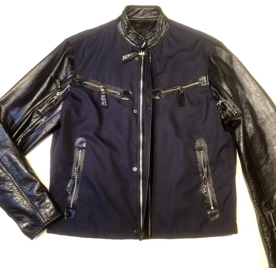 G-Gator Zipper Lambskin & Mesh Leather Jacket – Dudes Boutique