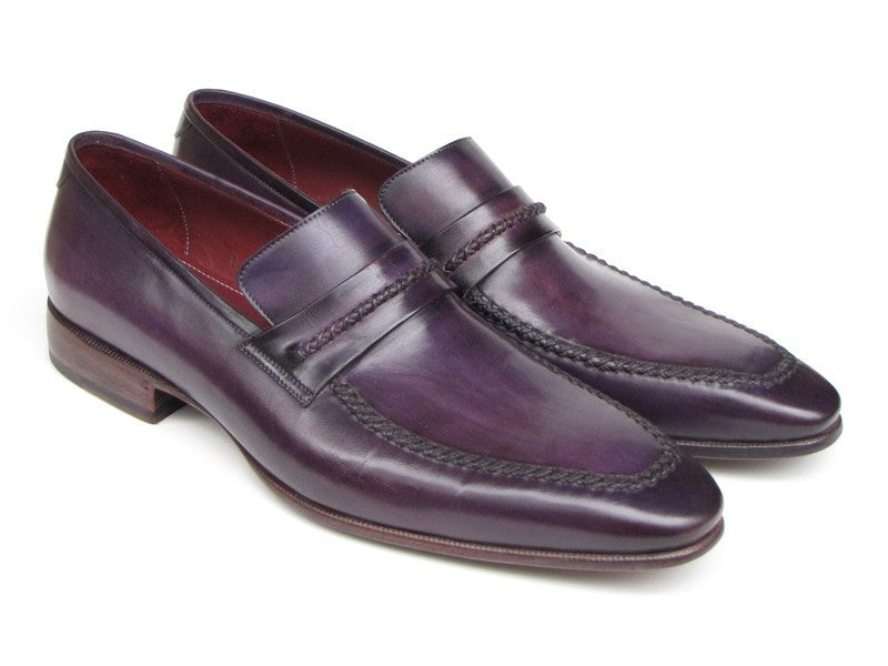 Paul Parkman Purple Loafers Handmade Slip-On Shoes - Dudes Boutique