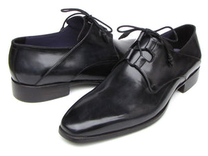 Paul Parkman Ghillie Lacing Plain Toe Black Shoes - Dudes Boutique