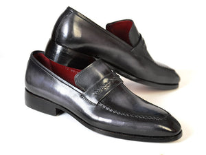 Paul Parkman Gray & Black Loafers - Dudes Boutique