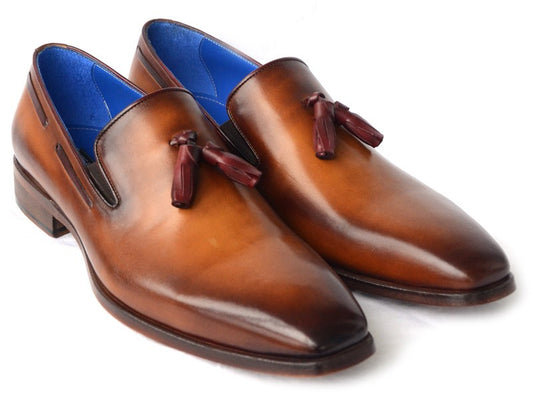 Paul Parkman Tassel Walnut Leather Sole Leather Upper Loafer - Dudes Boutique