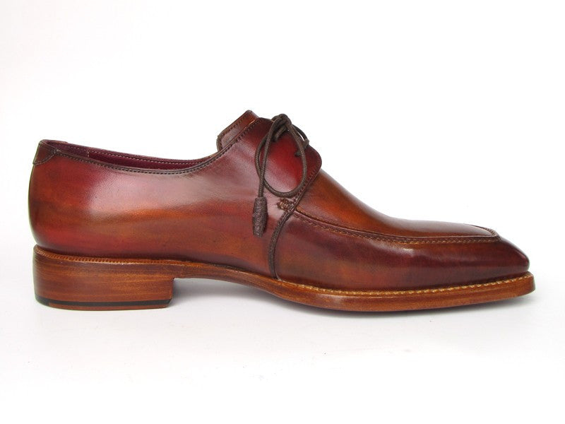 Paul Parkman Brown Goodyear Welted Square Toe Apron Derby Shoes - Dudes Boutique
