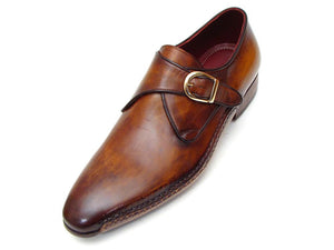 Paul Parkman Men's Single Monkstraps Brown Leather - Dudes Boutique