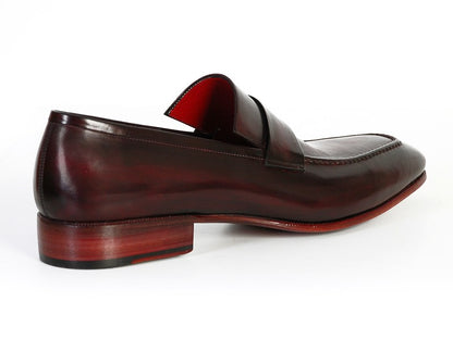 Paul Parkman Men's Loafer Purple & Black Hand-Painted Leather Upper With Leather Sole - Dudes Boutique