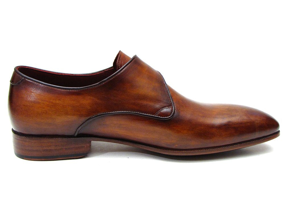 Paul Parkman Men's Single Monkstraps Brown Leather - Dudes Boutique