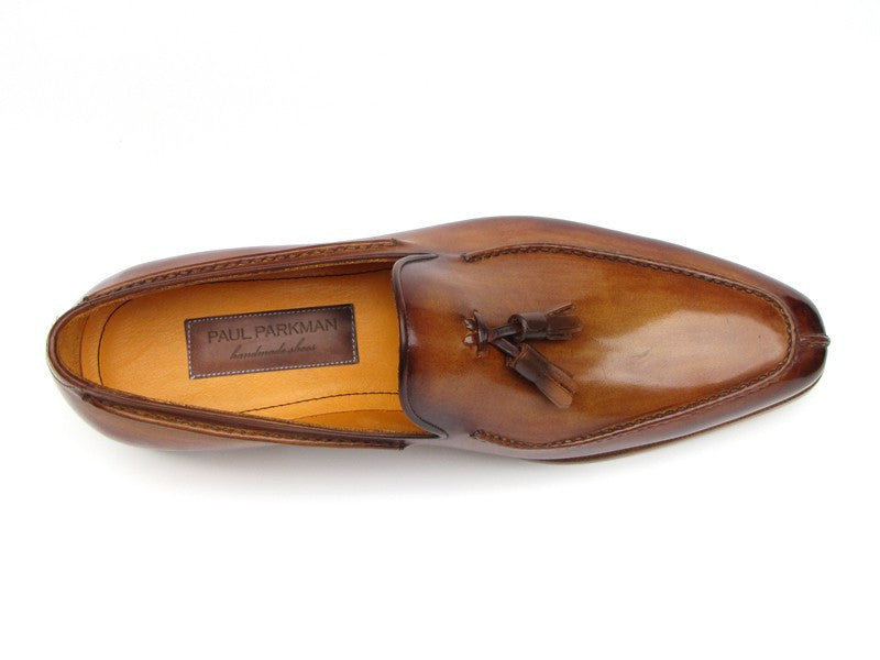 Paul Parkman Camel & Brown Hand-Painted Tassel Loafer - Dudes Boutique