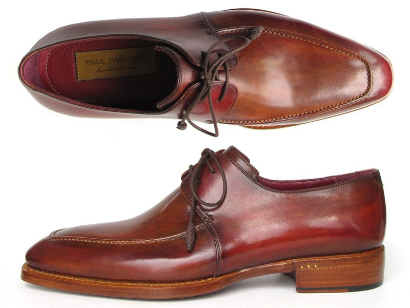 Paul Parkman Brown Goodyear Welted Square Toe Apron Derby Shoes - Dudes Boutique