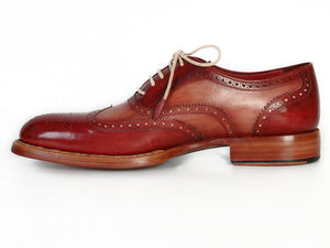 Paul Parkman Men's Bordeaux & Camel Wingtip Oxfords - Dudes Boutique