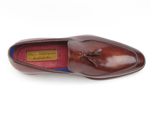 Paul Parkman Brown Leather Upper And Leather Sole Tassel Loafer - Dudes Boutique