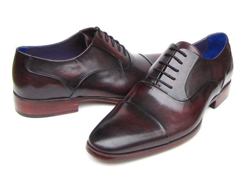 Paul Parkman Captoe Oxfords Black Purple Shoes - Dudes Boutique