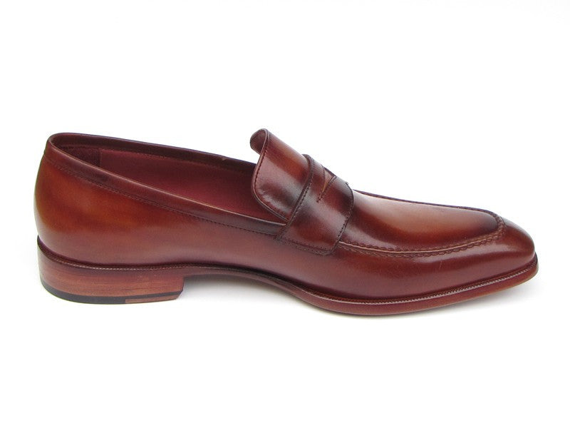 Paul Parkman Tobacco & Bordeaux Hand Painted Penny Loafer - Dudes Boutique