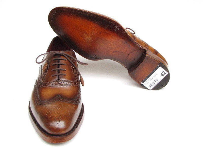 Paul Parkman Wingtip Goodyear Welted Tobacco Oxfords - Dudes Boutique