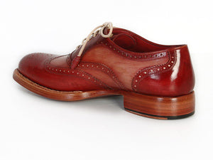 Paul Parkman Men's Bordeaux & Camel Wingtip Oxfords - Dudes Boutique