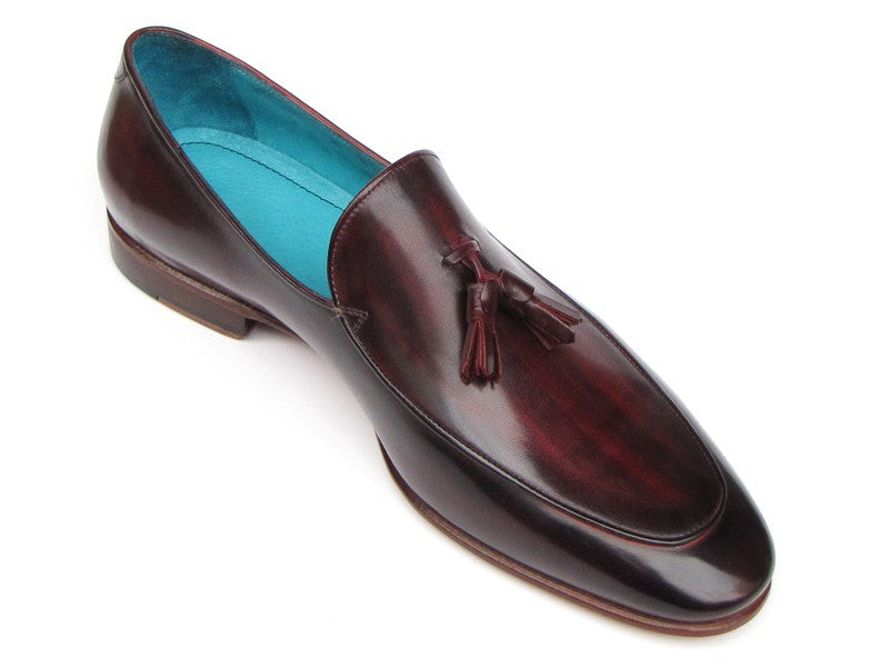 Paul Parkman Tassel Black & Purple Loafers - Dudes Boutique