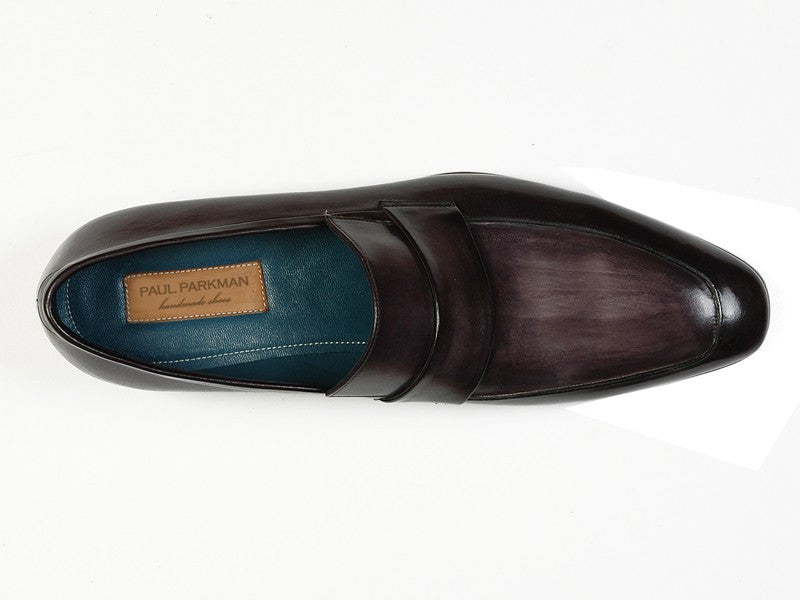 Paul Parkman Men's Loafer Black & Gray Hand-Painted Leather Upper With Leather Sole - Dudes Boutique