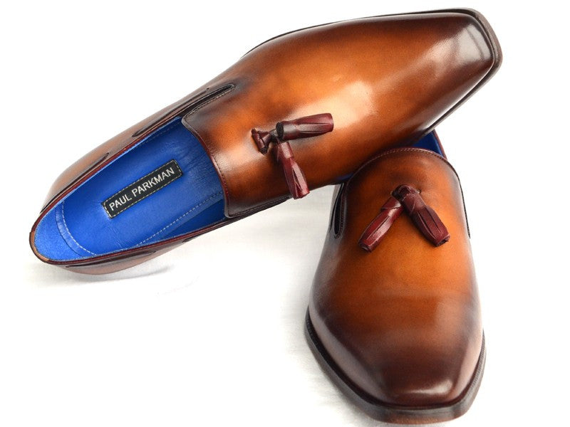 Paul Parkman Tassel Walnut Leather Sole Leather Upper Loafer - Dudes Boutique