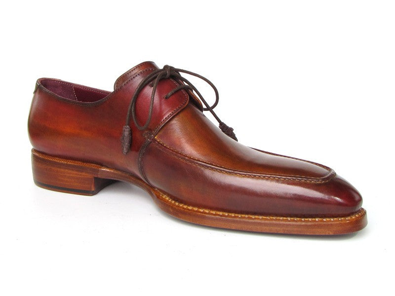 Paul Parkman Brown Goodyear Welted Square Toe Apron Derby Shoes - Dudes Boutique