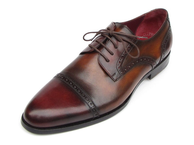 Paul Parkman Men's Bordeaux / Tobacco Derby Shoes Leather Upper And Leather Sole - Dudes Boutique
