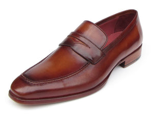 Paul Parkman Tobacco & Bordeaux Hand Painted Penny Loafer - Dudes Boutique