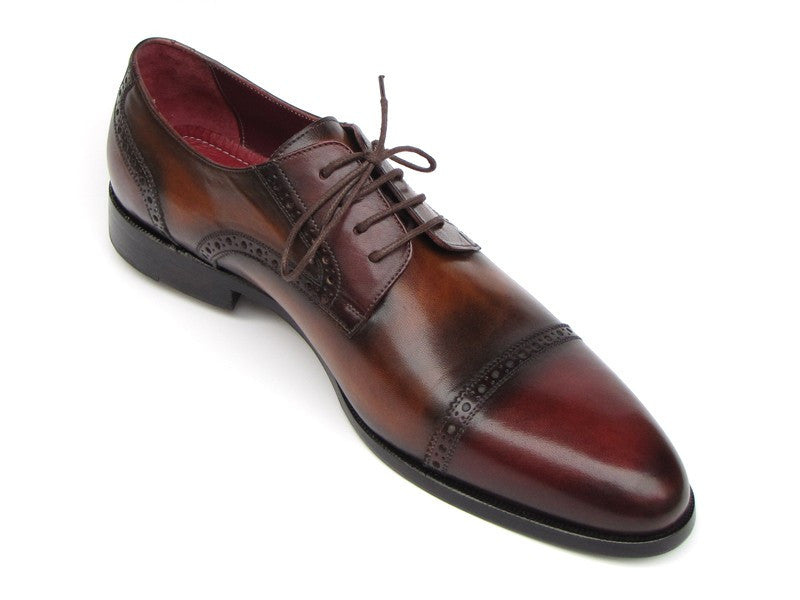 Paul Parkman Men's Bordeaux / Tobacco Derby Shoes Leather Upper And Leather Sole - Dudes Boutique