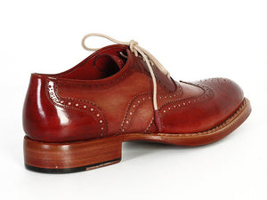 Paul Parkman Men's Bordeaux & Camel Wingtip Oxfords - Dudes Boutique