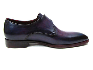 Paul Parkman Single Monkstrap Purple Leather Shoes - Dudes Boutique