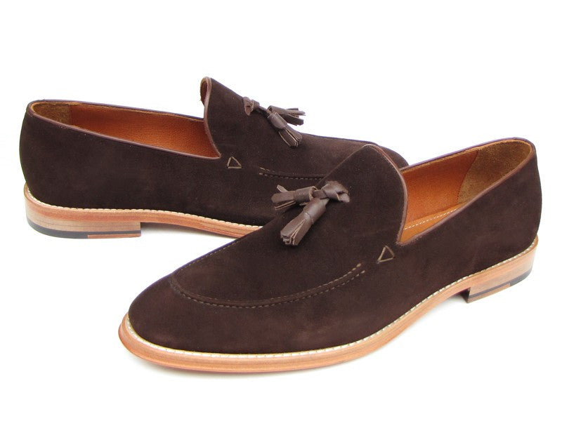 Paul Parkman Men's Tassel Loafer Suede Shoes [ Tobacco , Green, Or Brown ] - Dudes Boutique