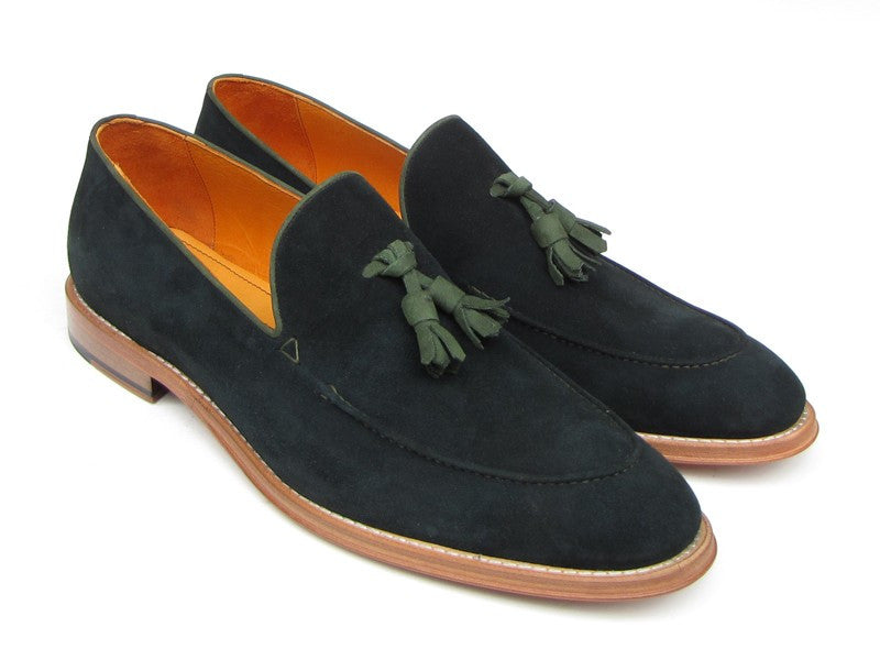 Paul Parkman Men's Tassel Loafer Suede Shoes [ Tobacco , Green, Or Brown ] - Dudes Boutique