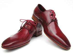 Paul Parkman Ghillie Lacing Side Handsewn Dress Shoes- Burgundy Leather Upper And Leather Sole - Dudes Boutique