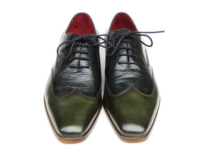 Paul Parkman Wingtip Floater Leather Green Oxfords - Dudes Boutique