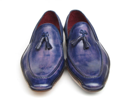 Paul Parkman Men's Blue Side Handsewn Tassel Loafer - Dudes Boutique
