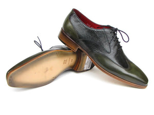 Paul Parkman Wingtip Floater Leather Green Oxfords - Dudes Boutique