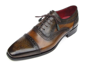 Paul Parkman Camel & Olive Captoe Oxfords - Dudes Boutique