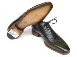 Paul Parkman Wingtip Floater Leather Green Oxfords - Dudes Boutique