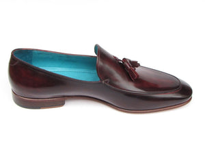 Paul Parkman Tassel Black & Purple Loafers - Dudes Boutique